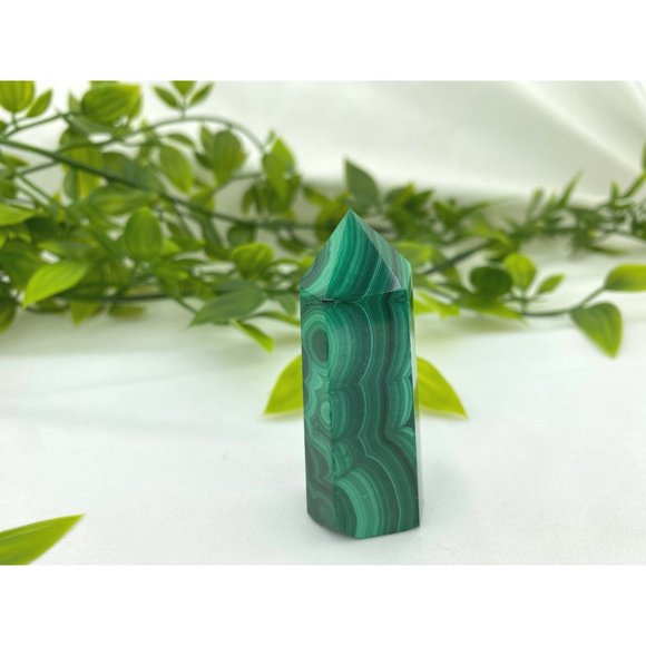 Malachite Tower - 2.5" High Quality Malachite - Malachite - AAA Malachite Tower - Picture 2 of 7
